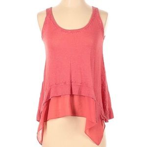 Central park west NY 100% linen layer coral pink peach lagenlook designer shirt